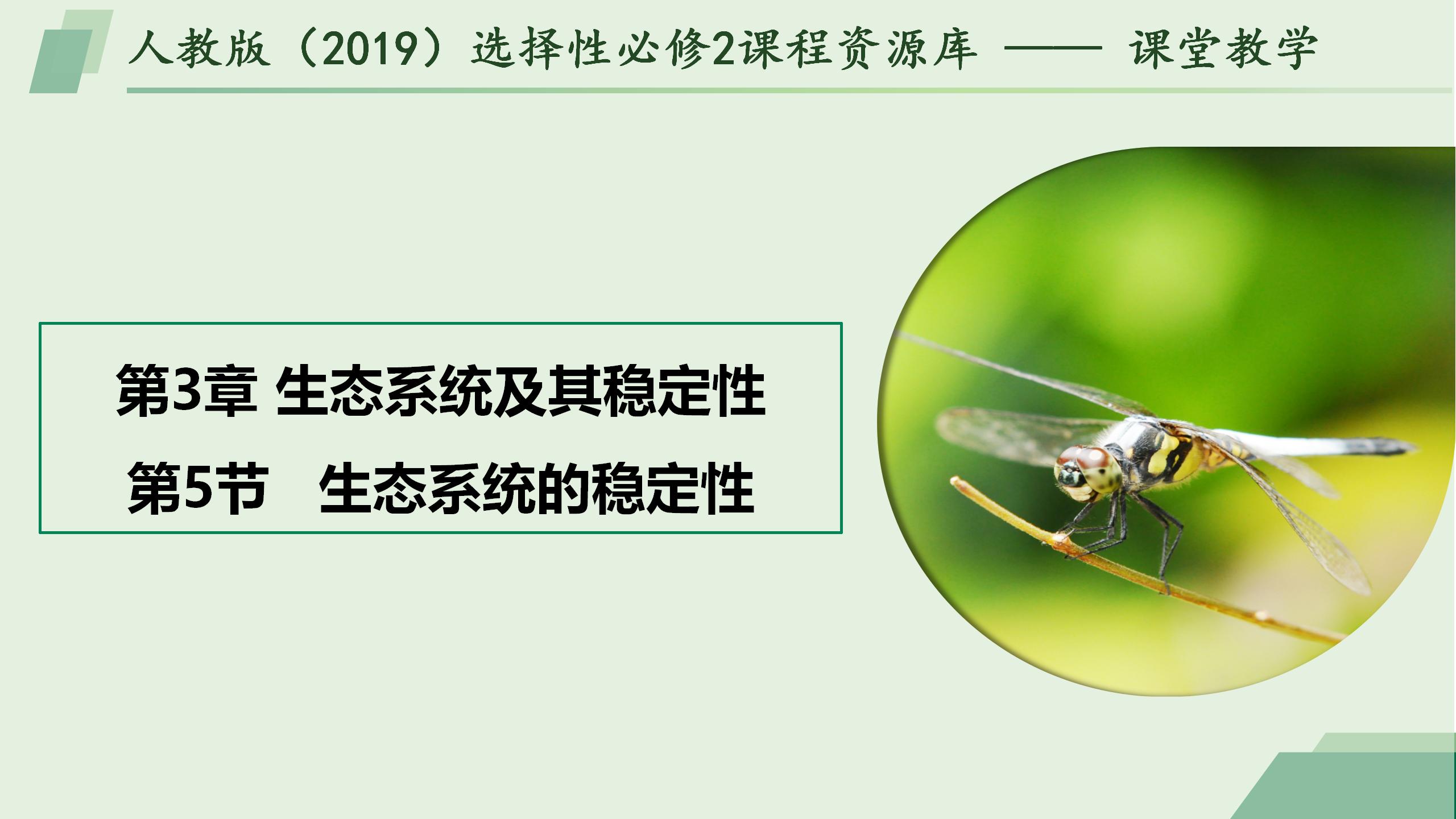 3.5 生态系统的稳定性