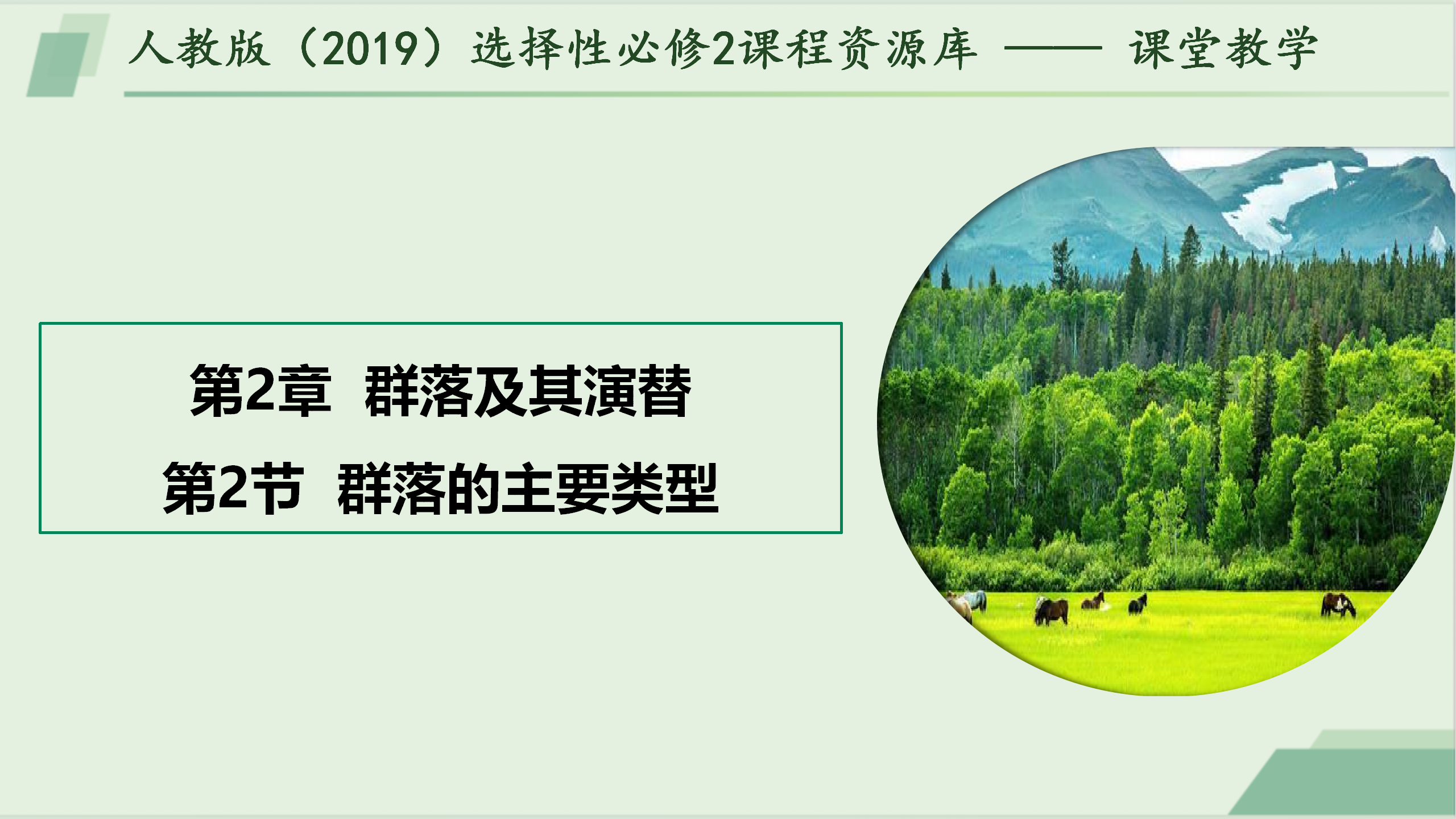 2.2群落的主要类型
