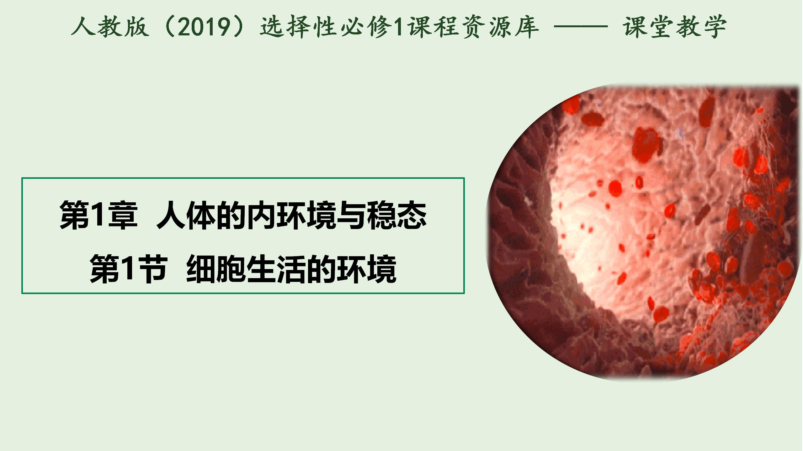 1.1 细胞生活的环境